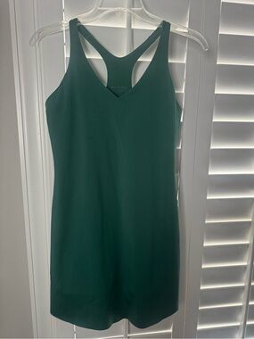 Athleta Green V-Neck Racerback Tennis Dress size Small